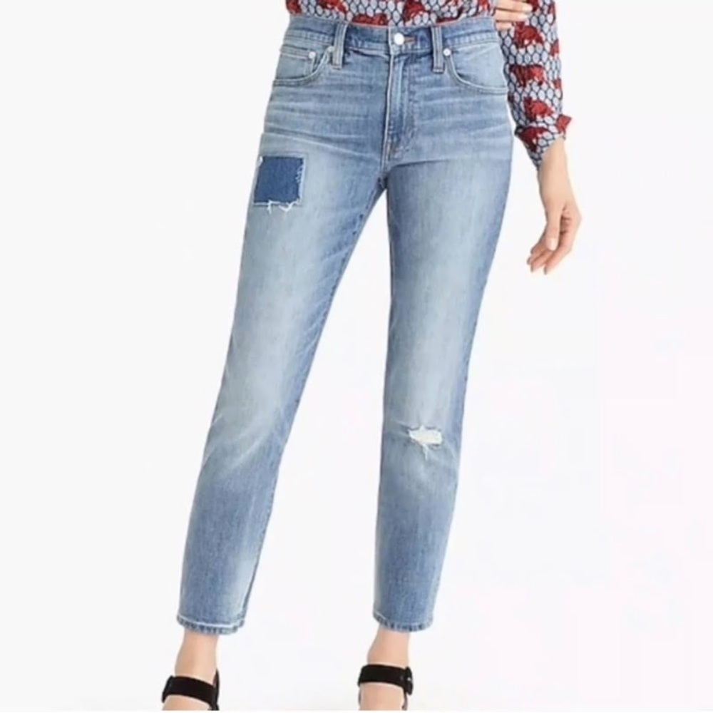J. Crew Slim Broken-In Boyfriend Denim Jeans Size 27 Tall Women’s Distressed‎